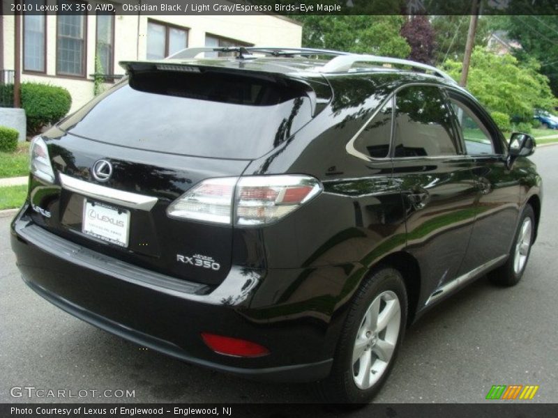 Obsidian Black / Light Gray/Espresso Birds-Eye Maple 2010 Lexus RX 350 AWD