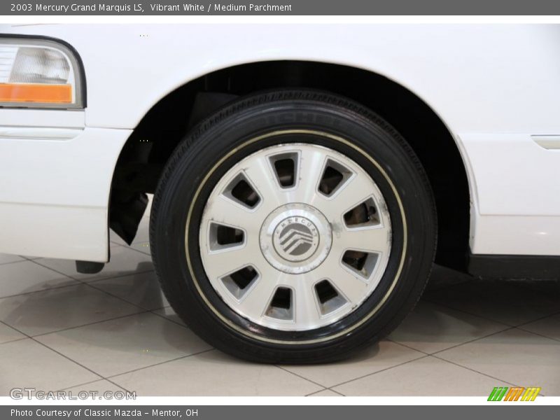 Vibrant White / Medium Parchment 2003 Mercury Grand Marquis LS