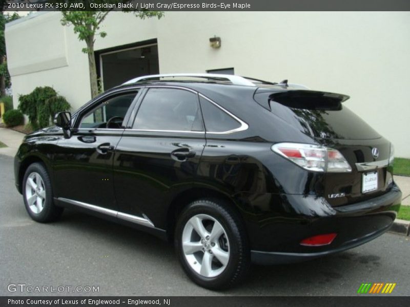 Obsidian Black / Light Gray/Espresso Birds-Eye Maple 2010 Lexus RX 350 AWD