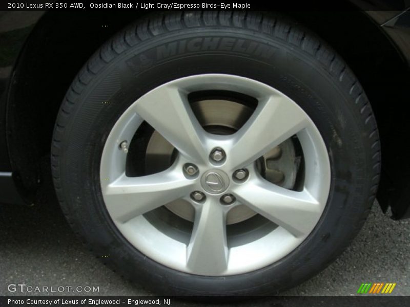 Obsidian Black / Light Gray/Espresso Birds-Eye Maple 2010 Lexus RX 350 AWD