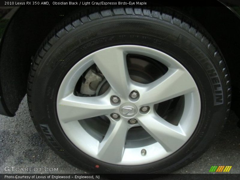 Obsidian Black / Light Gray/Espresso Birds-Eye Maple 2010 Lexus RX 350 AWD