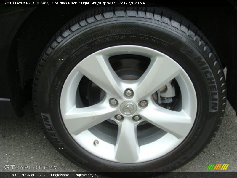 Obsidian Black / Light Gray/Espresso Birds-Eye Maple 2010 Lexus RX 350 AWD