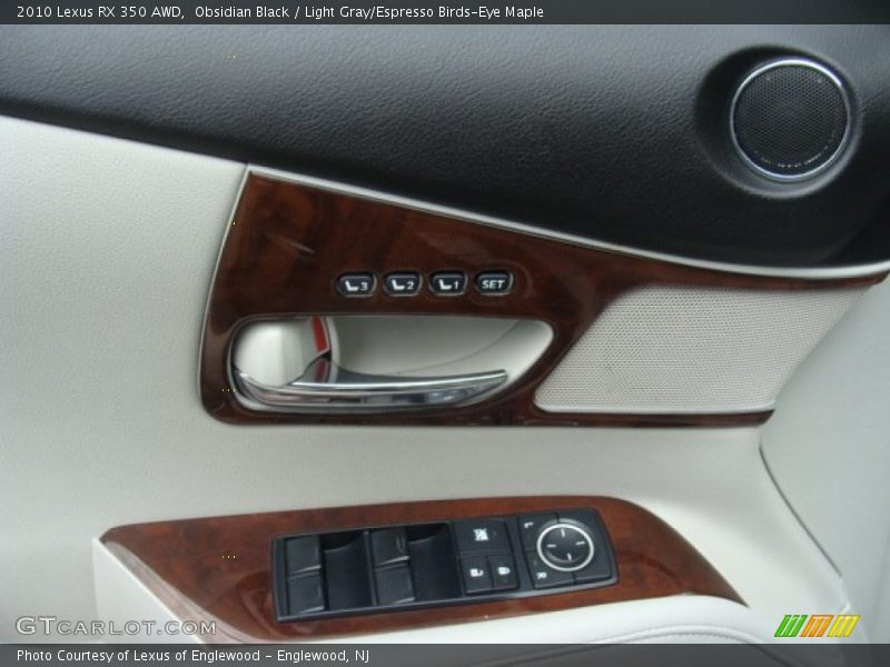 Obsidian Black / Light Gray/Espresso Birds-Eye Maple 2010 Lexus RX 350 AWD