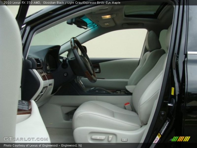Obsidian Black / Light Gray/Espresso Birds-Eye Maple 2010 Lexus RX 350 AWD