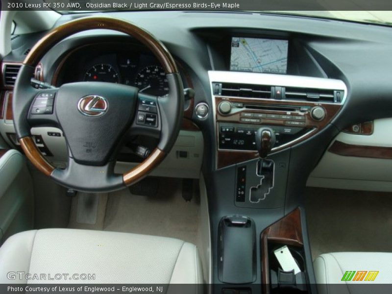 Obsidian Black / Light Gray/Espresso Birds-Eye Maple 2010 Lexus RX 350 AWD