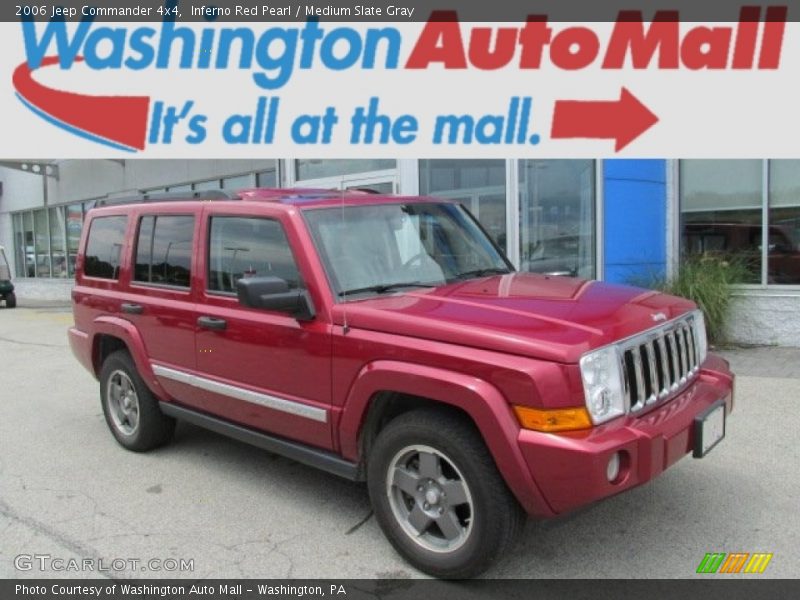 Inferno Red Pearl / Medium Slate Gray 2006 Jeep Commander 4x4