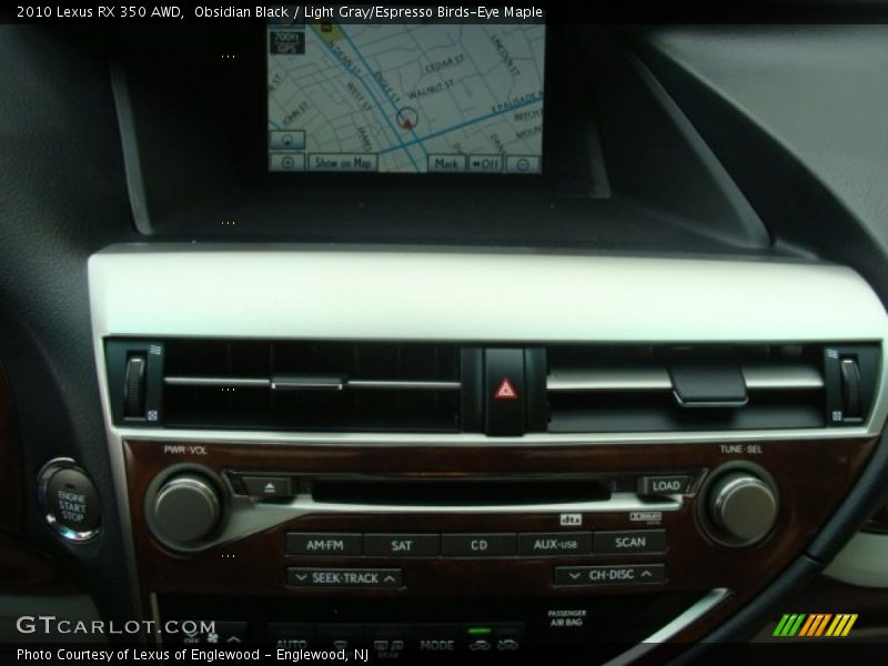 Obsidian Black / Light Gray/Espresso Birds-Eye Maple 2010 Lexus RX 350 AWD