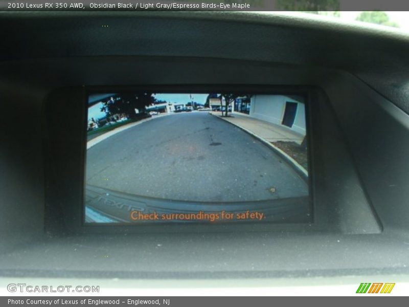 Obsidian Black / Light Gray/Espresso Birds-Eye Maple 2010 Lexus RX 350 AWD
