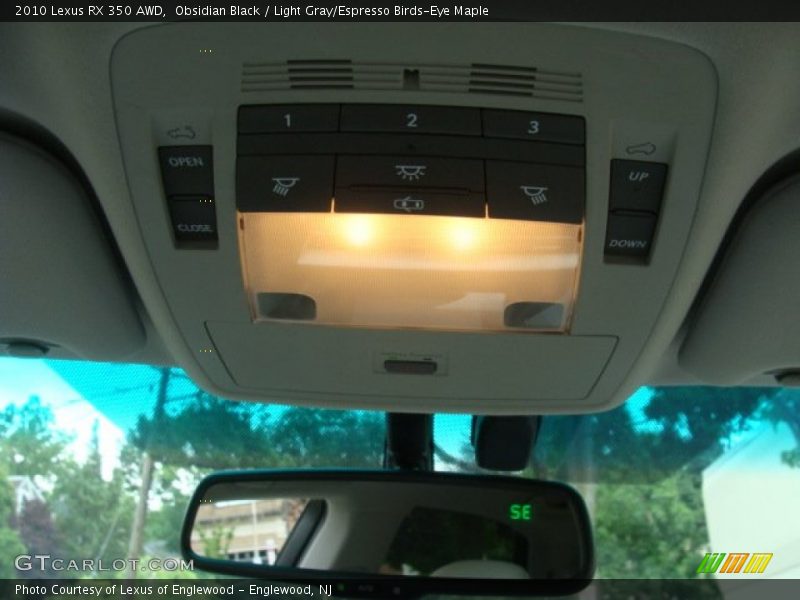 Obsidian Black / Light Gray/Espresso Birds-Eye Maple 2010 Lexus RX 350 AWD