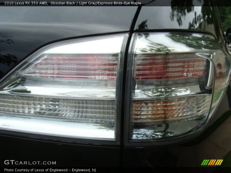 Obsidian Black / Light Gray/Espresso Birds-Eye Maple 2010 Lexus RX 350 AWD