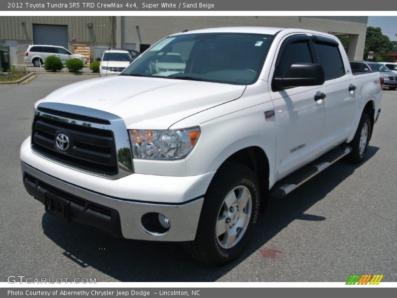 Super White / Sand Beige 2012 Toyota Tundra SR5 TRD CrewMax 4x4