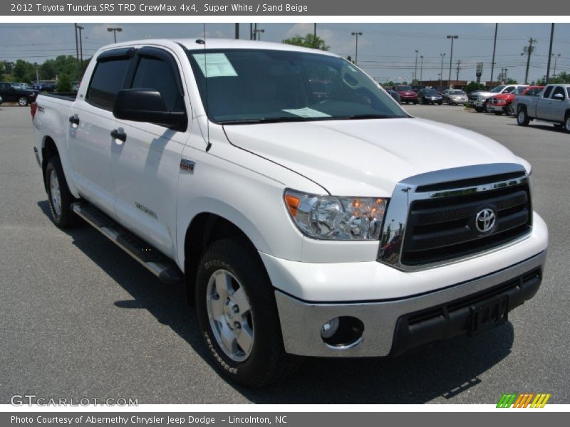 Super White / Sand Beige 2012 Toyota Tundra SR5 TRD CrewMax 4x4
