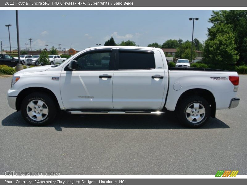 Super White / Sand Beige 2012 Toyota Tundra SR5 TRD CrewMax 4x4