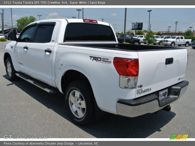Super White / Sand Beige 2012 Toyota Tundra SR5 TRD CrewMax 4x4