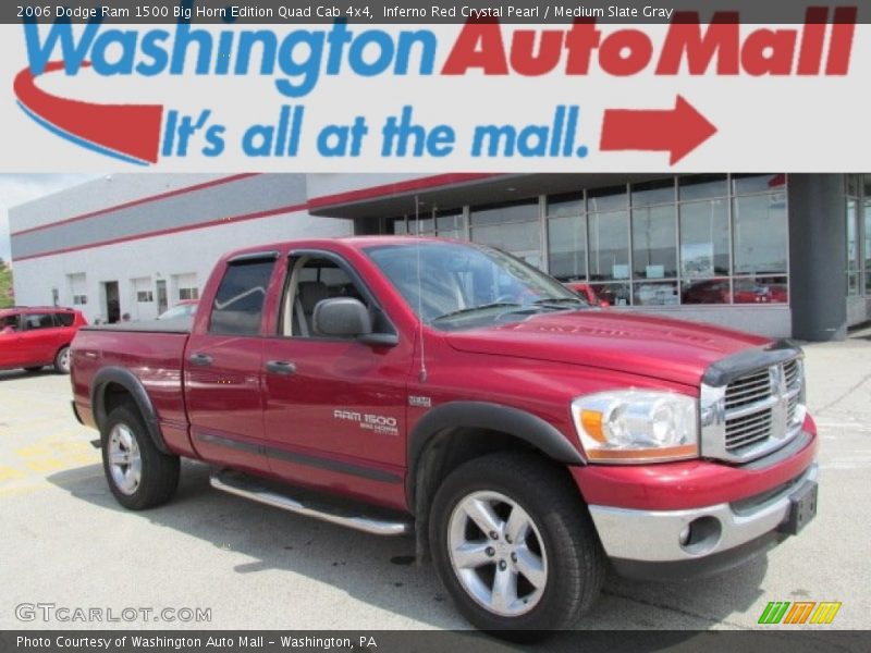 Inferno Red Crystal Pearl / Medium Slate Gray 2006 Dodge Ram 1500 Big Horn Edition Quad Cab 4x4