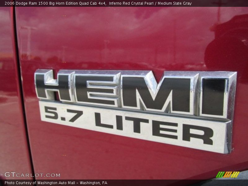 Inferno Red Crystal Pearl / Medium Slate Gray 2006 Dodge Ram 1500 Big Horn Edition Quad Cab 4x4