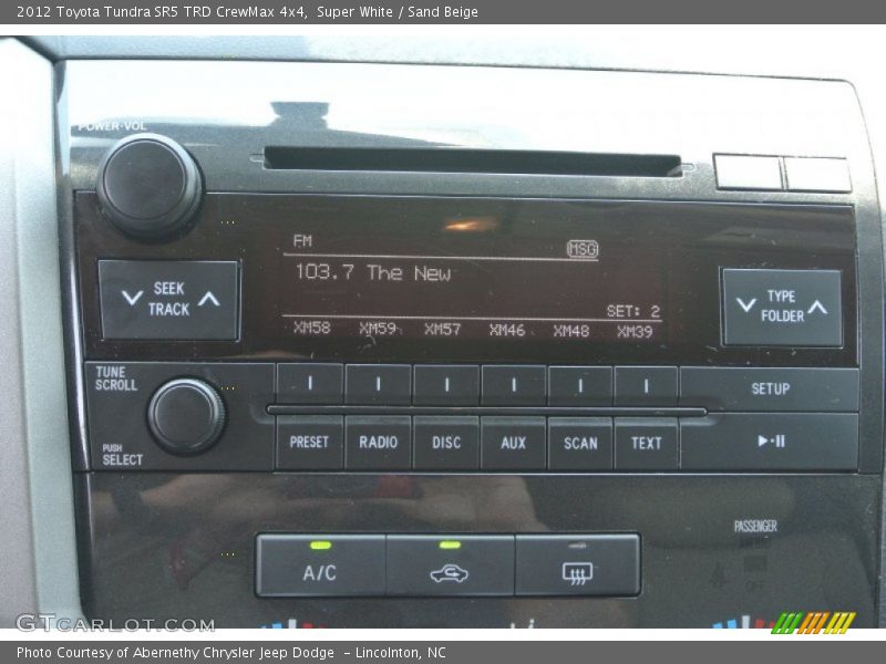 Super White / Sand Beige 2012 Toyota Tundra SR5 TRD CrewMax 4x4