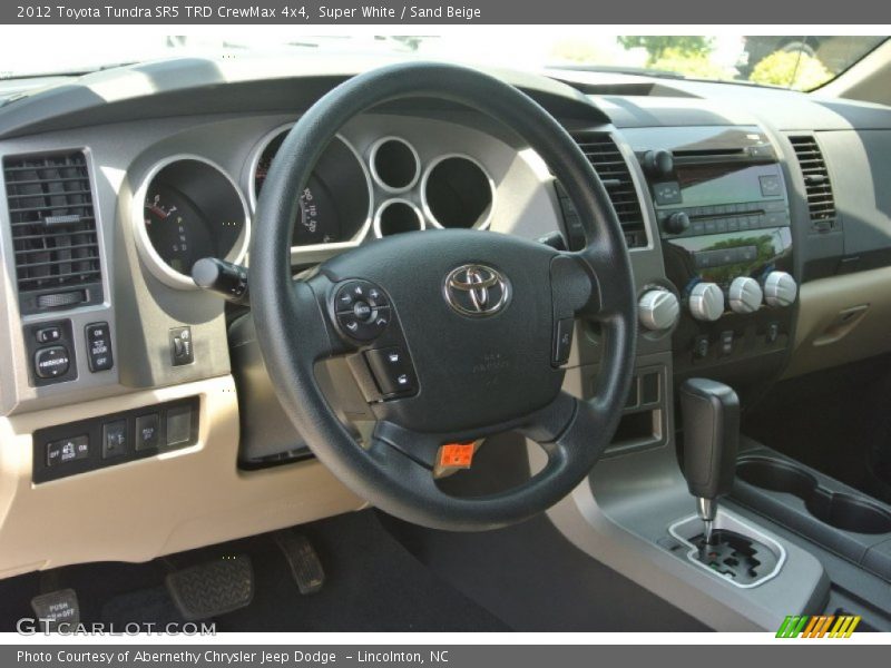 Super White / Sand Beige 2012 Toyota Tundra SR5 TRD CrewMax 4x4
