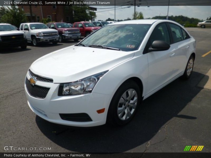 Summit White / Jet Black/Medium Titanium 2014 Chevrolet Cruze LS