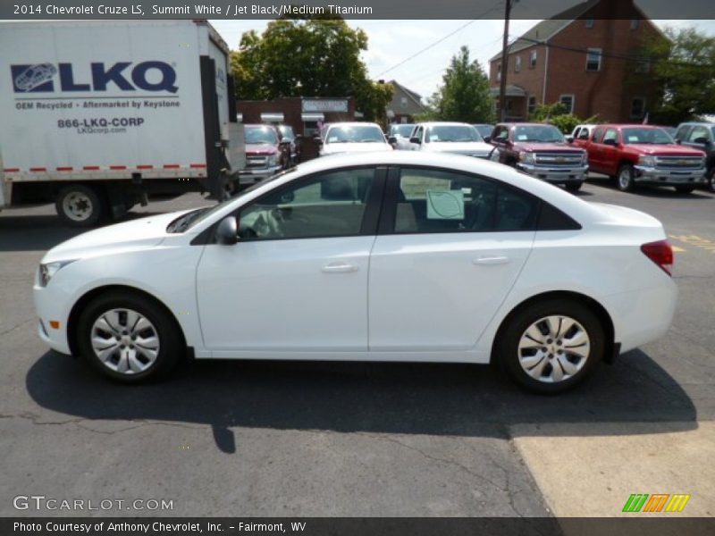 Summit White / Jet Black/Medium Titanium 2014 Chevrolet Cruze LS
