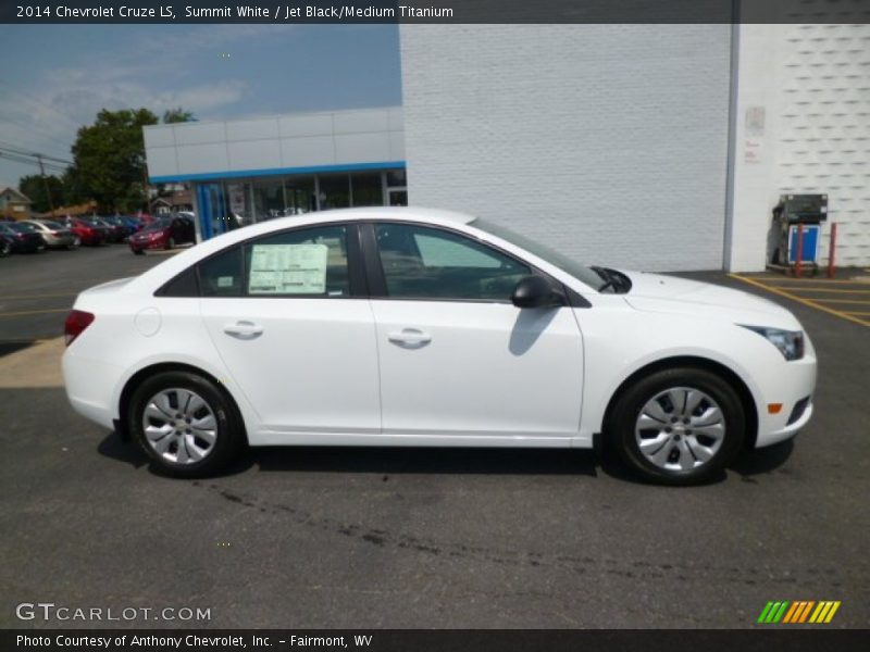 Summit White / Jet Black/Medium Titanium 2014 Chevrolet Cruze LS