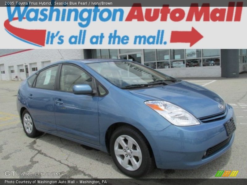 Seaside Blue Pearl / Ivory/Brown 2005 Toyota Prius Hybrid