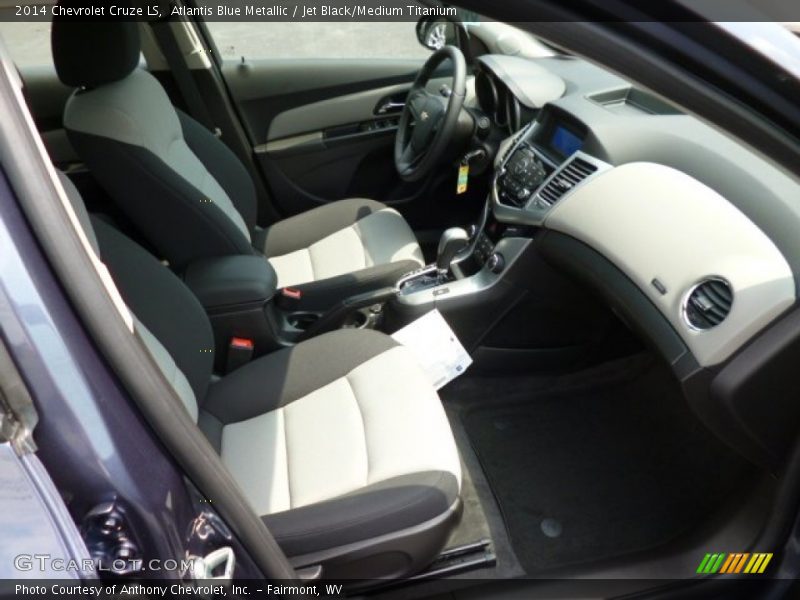 Atlantis Blue Metallic / Jet Black/Medium Titanium 2014 Chevrolet Cruze LS