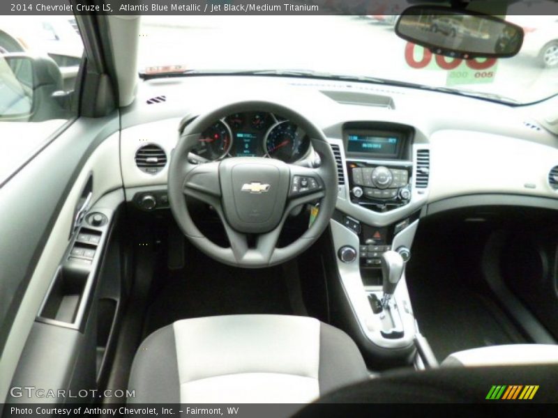 Atlantis Blue Metallic / Jet Black/Medium Titanium 2014 Chevrolet Cruze LS