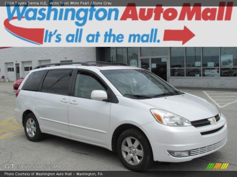 Arctic Frost White Pearl / Stone Gray 2004 Toyota Sienna XLE