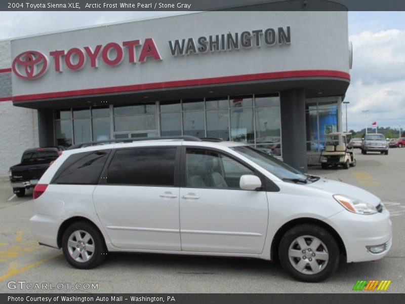 Arctic Frost White Pearl / Stone Gray 2004 Toyota Sienna XLE