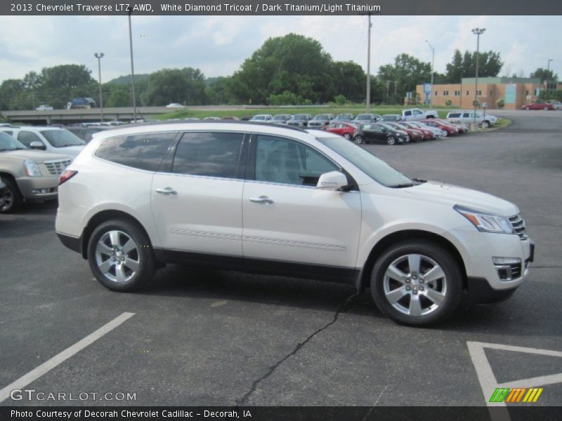 White Diamond Tricoat / Dark Titanium/Light Titanium 2013 Chevrolet Traverse LTZ AWD
