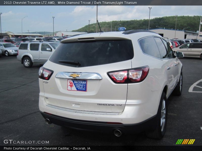 White Diamond Tricoat / Dark Titanium/Light Titanium 2013 Chevrolet Traverse LTZ AWD