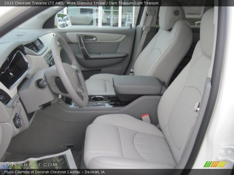 White Diamond Tricoat / Dark Titanium/Light Titanium 2013 Chevrolet Traverse LTZ AWD
