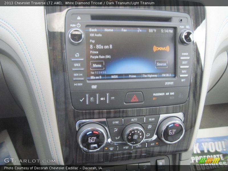 White Diamond Tricoat / Dark Titanium/Light Titanium 2013 Chevrolet Traverse LTZ AWD