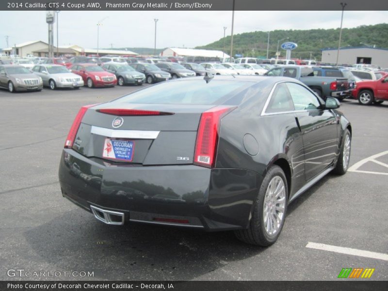 Phantom Gray Metallic / Ebony/Ebony 2014 Cadillac CTS 4 Coupe AWD