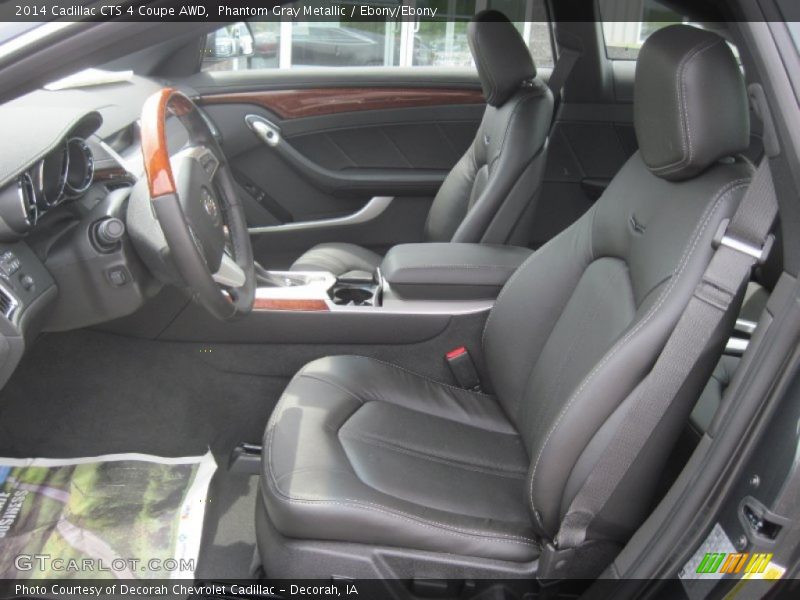 Phantom Gray Metallic / Ebony/Ebony 2014 Cadillac CTS 4 Coupe AWD