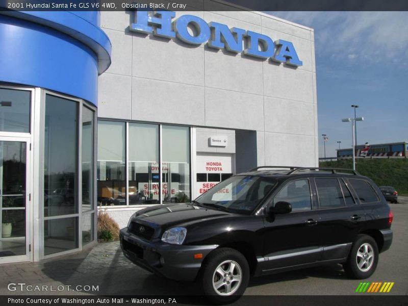 Obsidian Black / Gray 2001 Hyundai Santa Fe GLS V6 4WD