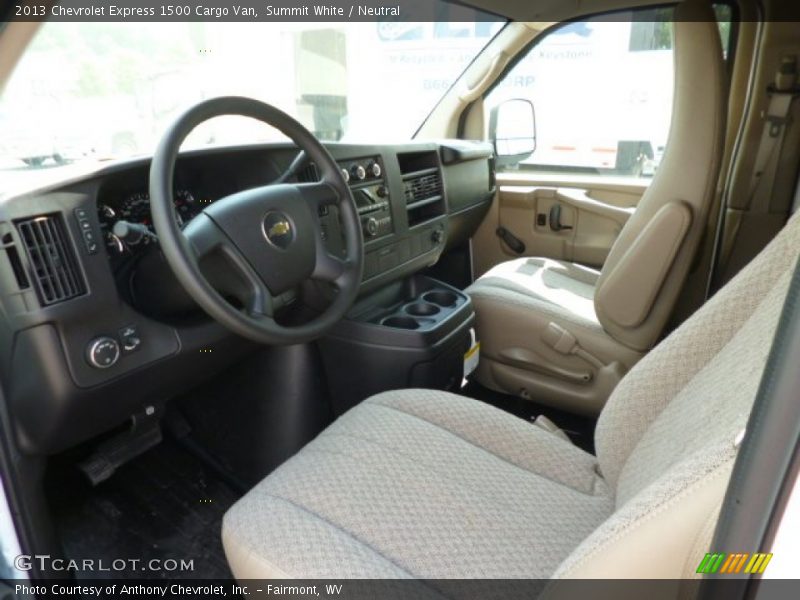 Summit White / Neutral 2013 Chevrolet Express 1500 Cargo Van