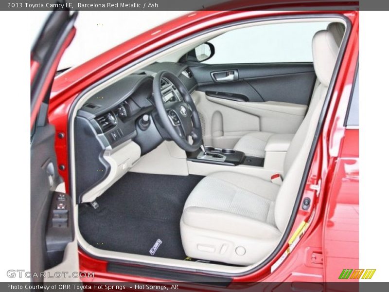 Front Seat of 2013 Camry LE