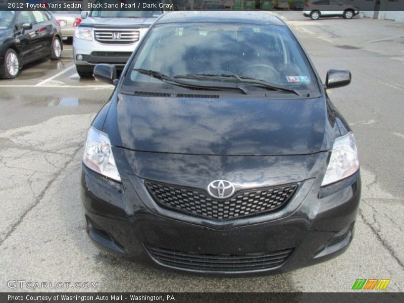 Black Sand Pearl / Dark Gray 2012 Toyota Yaris Sedan