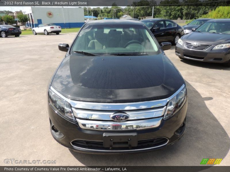 Black / Medium Light Stone 2012 Ford Fusion SE