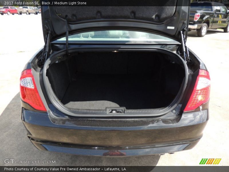 Black / Medium Light Stone 2012 Ford Fusion SE