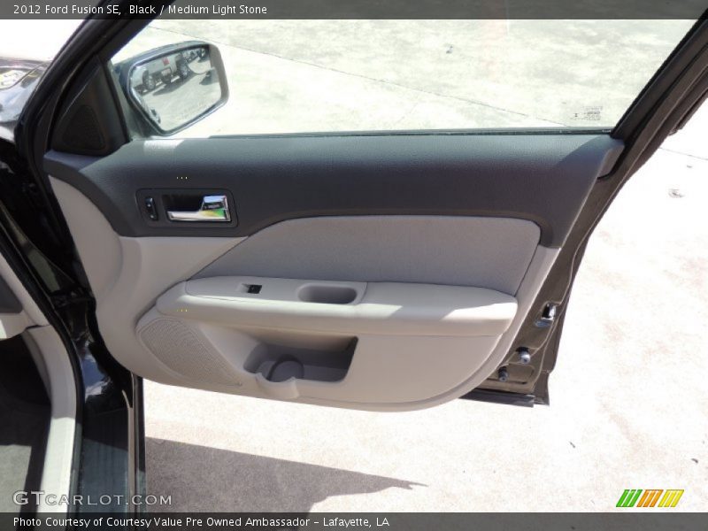 Black / Medium Light Stone 2012 Ford Fusion SE