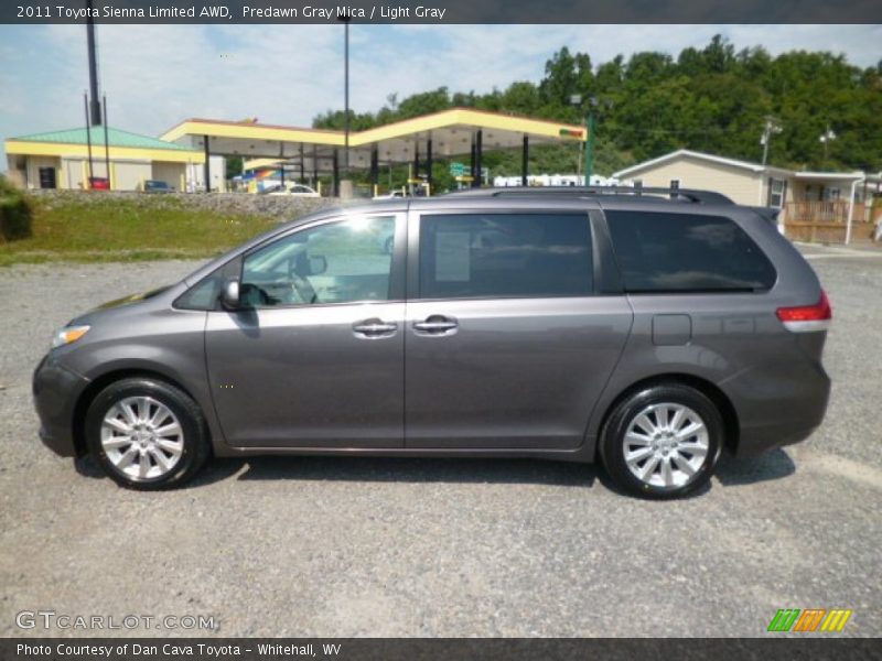 Predawn Gray Mica / Light Gray 2011 Toyota Sienna Limited AWD