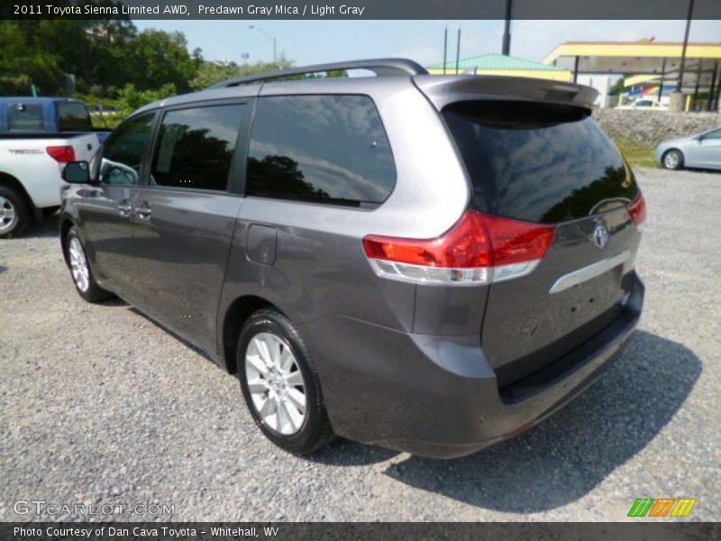 Predawn Gray Mica / Light Gray 2011 Toyota Sienna Limited AWD