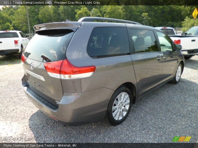 Predawn Gray Mica / Light Gray 2011 Toyota Sienna Limited AWD