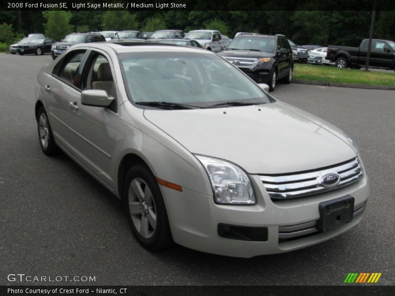 Light Sage Metallic / Medium Light Stone 2008 Ford Fusion SE