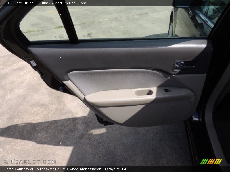 Black / Medium Light Stone 2012 Ford Fusion SE