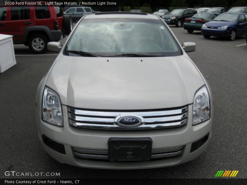 Light Sage Metallic / Medium Light Stone 2008 Ford Fusion SE