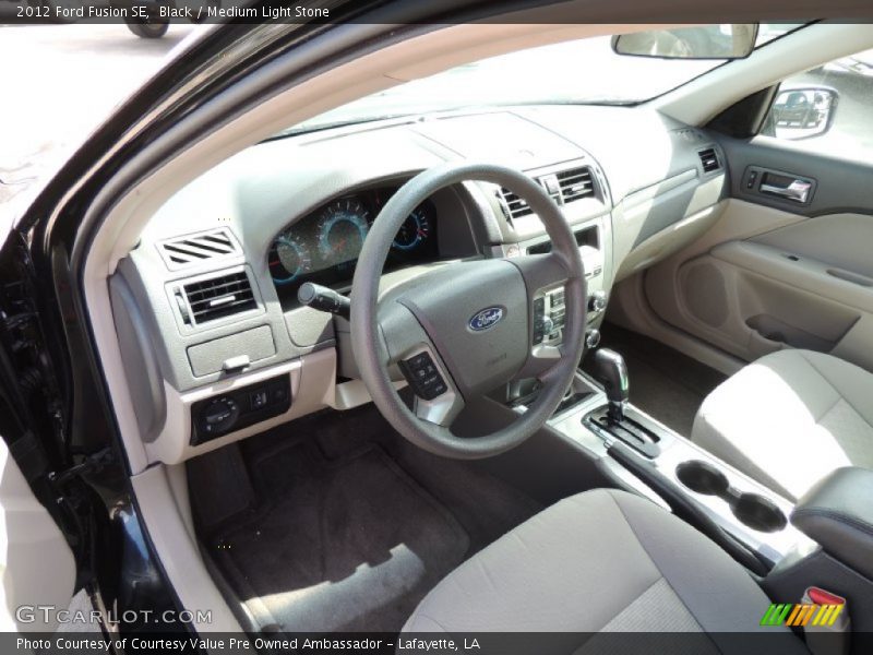 Black / Medium Light Stone 2012 Ford Fusion SE